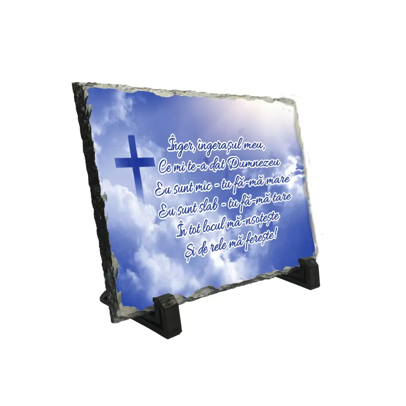 Inger ingerasul meu ce mi te-a dat dumnezeu.., piatra ardezie personalizata, cu mesaj model, pa088